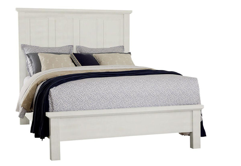 Vaughan-Bassett Maple Road Queen Mansion Bed with Low Profile Footboard in Soft White image